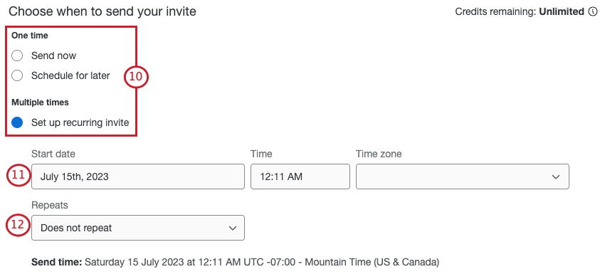 Programar la distribución de SMS