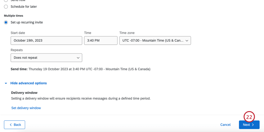 haciendo clic en siguiente