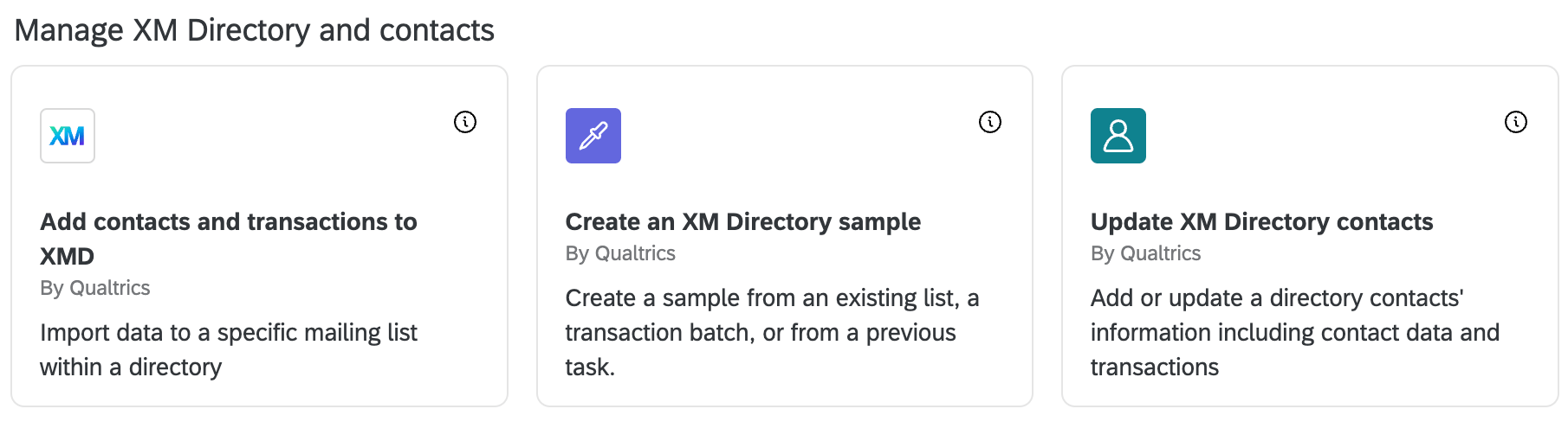 Neues Fenster, in dem Sie eine Aufgabe auswählen können. Die abgebildeten sind die im Folgenden beschriebenen