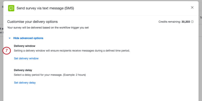 Linterface utilisateur dit Fenêtre de livraison - la définition dune fenêtre de livraison permet de sassurer que les destinataires reçoivent les messages au cours dune période donnée