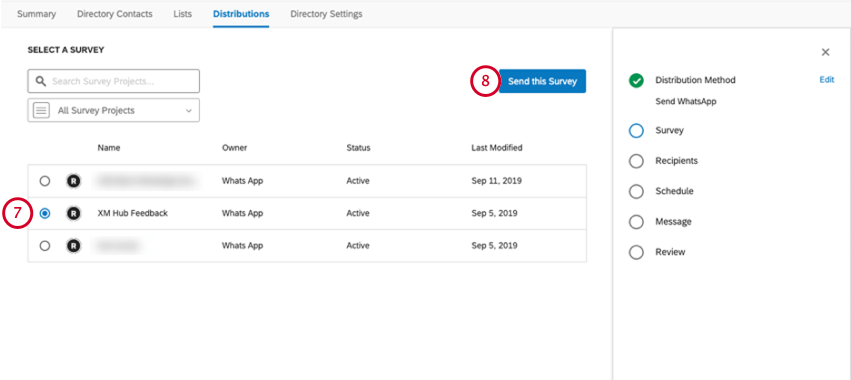Seleccionar una encuesta