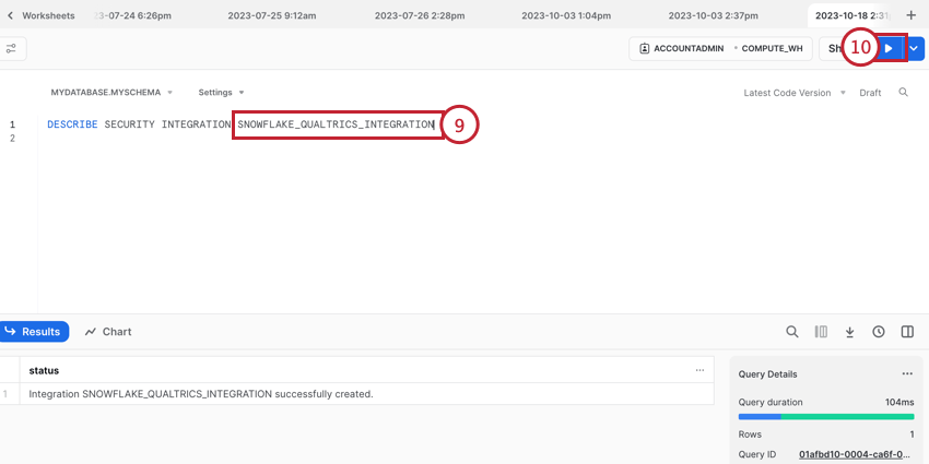 replacing the integration name