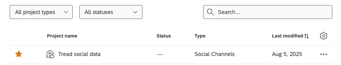 projeto de canais sociais na página do projeto