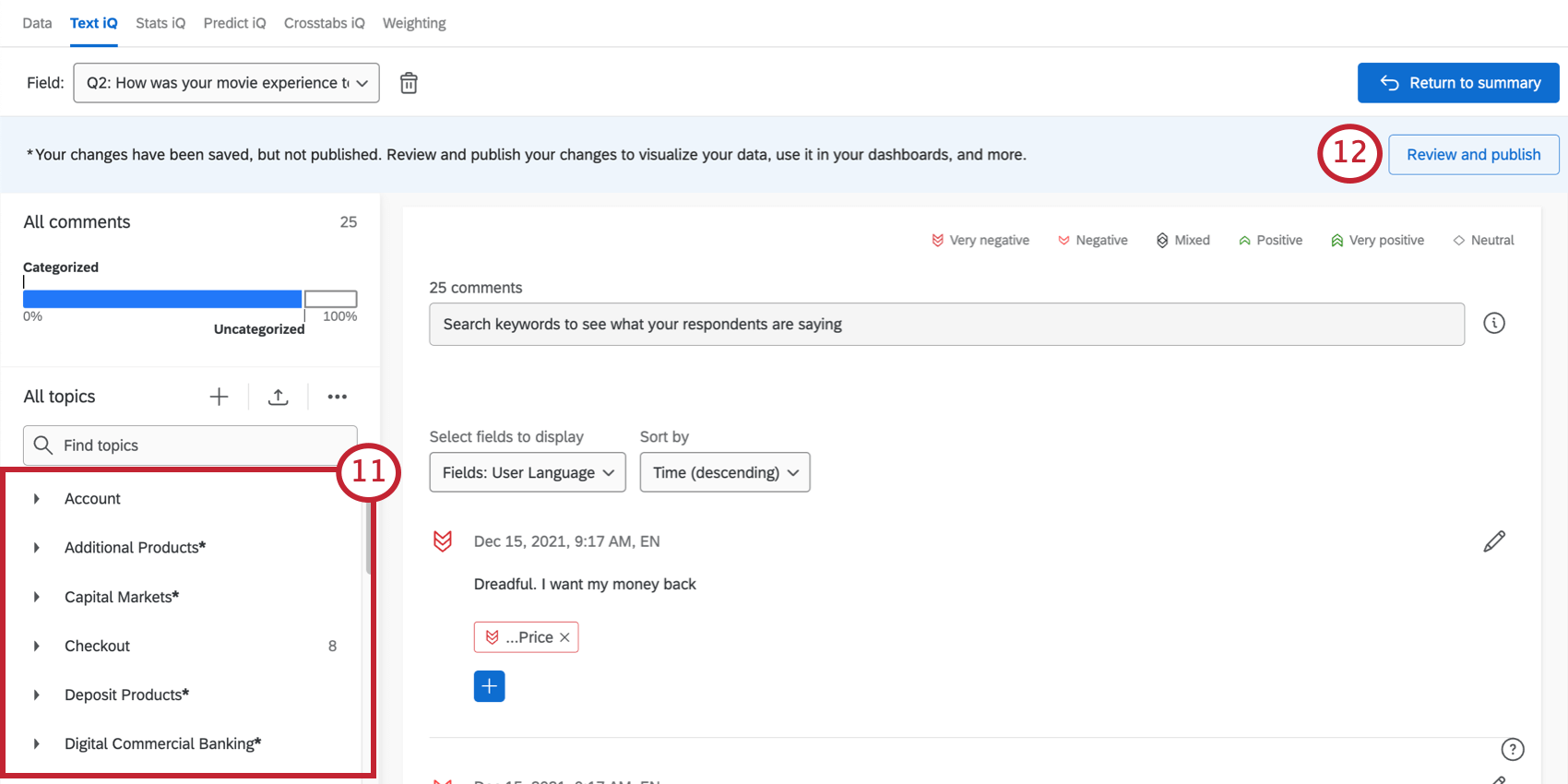 Editando los temas y publicándolos