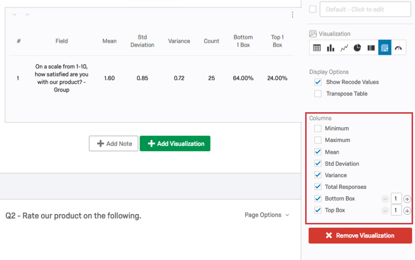 les colonnes sélectionnées dans le volet dédition correspondent aux colonnes du tableau