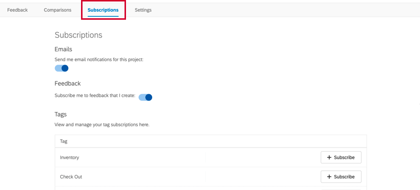 la scheda opinioni di un progetto di feedback in prima linea