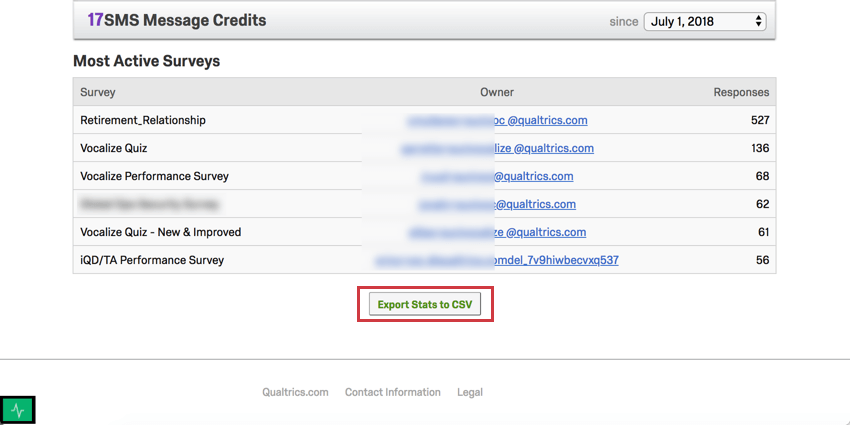 Tout en bas de la page se trouve un bouton Exporter