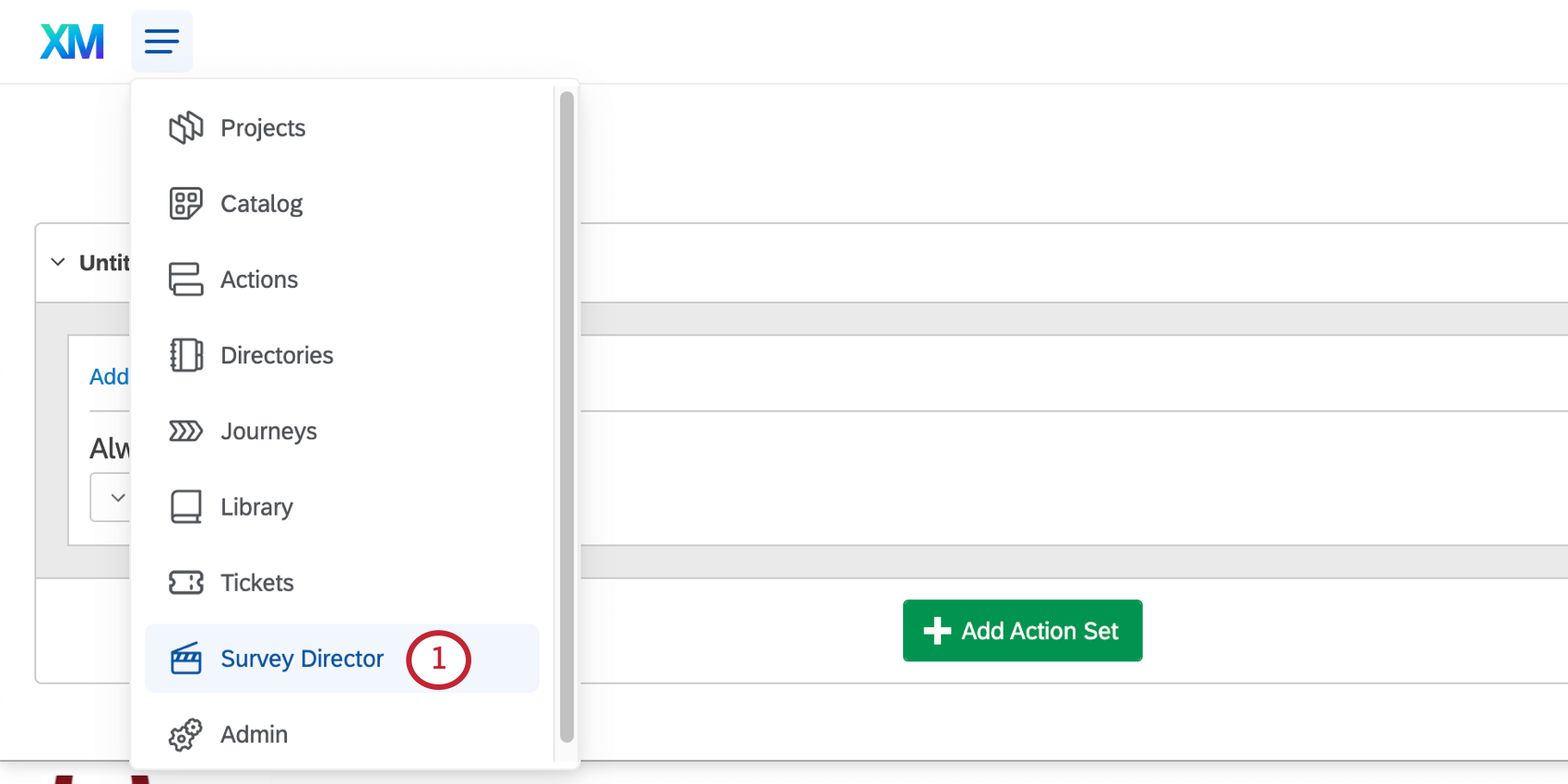 Se amplía la navegación global y se elige director de la encuesta