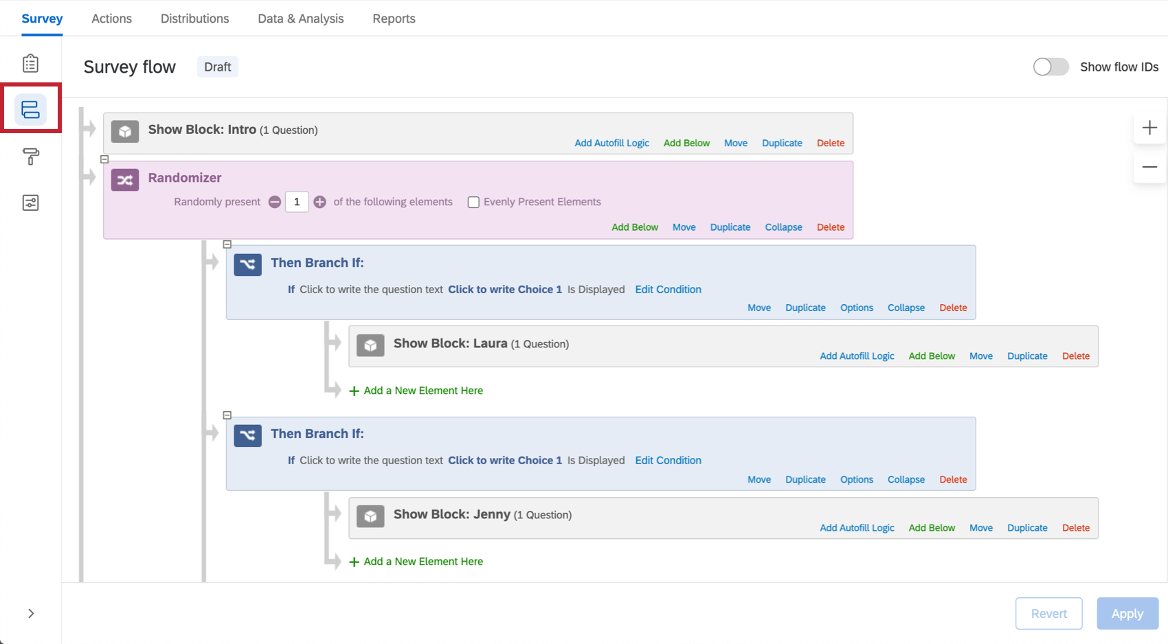 View of the Survey Flow