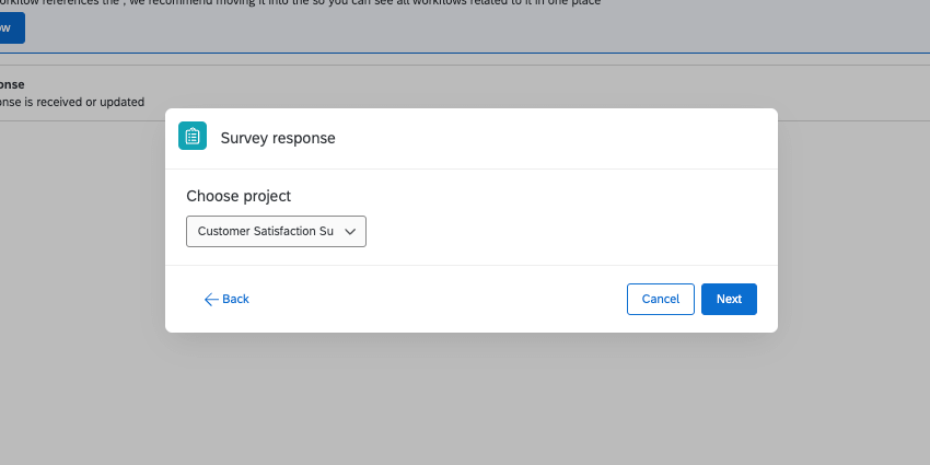 Choosing a project for your response event
