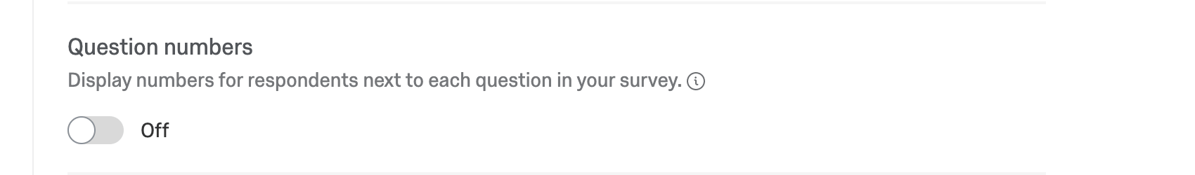 Bascule des numéros de questions