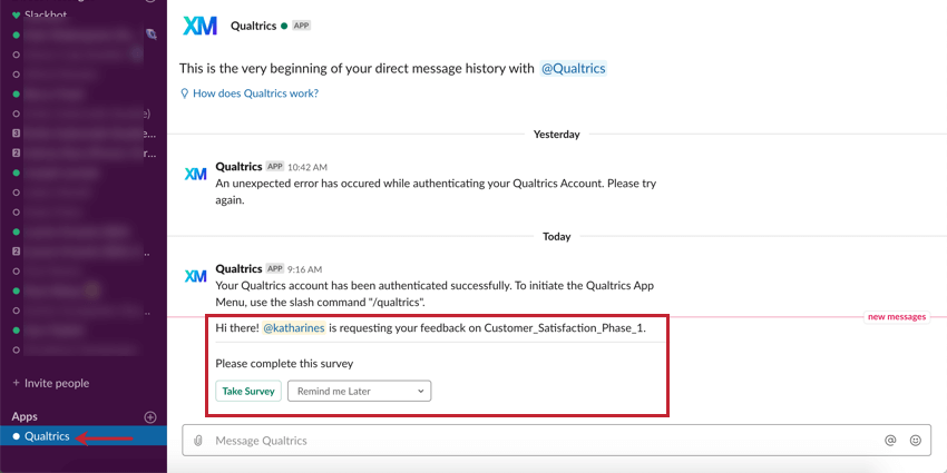 Umfrage verteilen in der Qualtrics-App