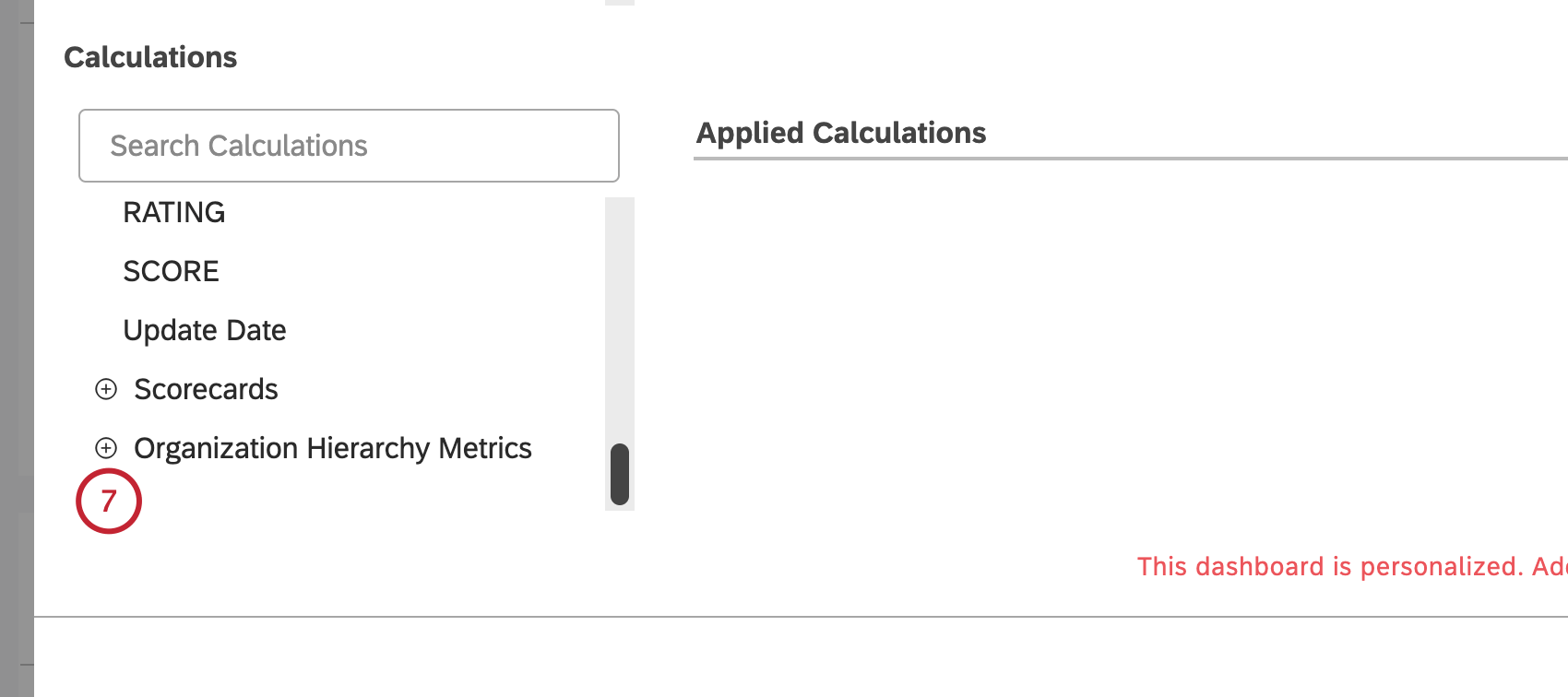 user interface described