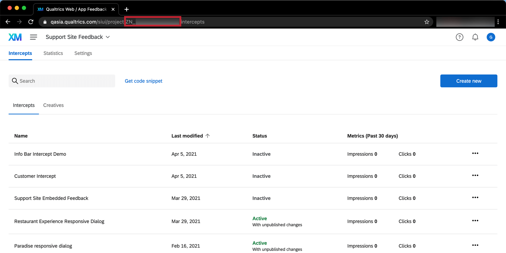 The zone ID starting with ZN can be found in the URL