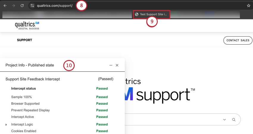 wie Tests auf Ihrer Website erscheinen