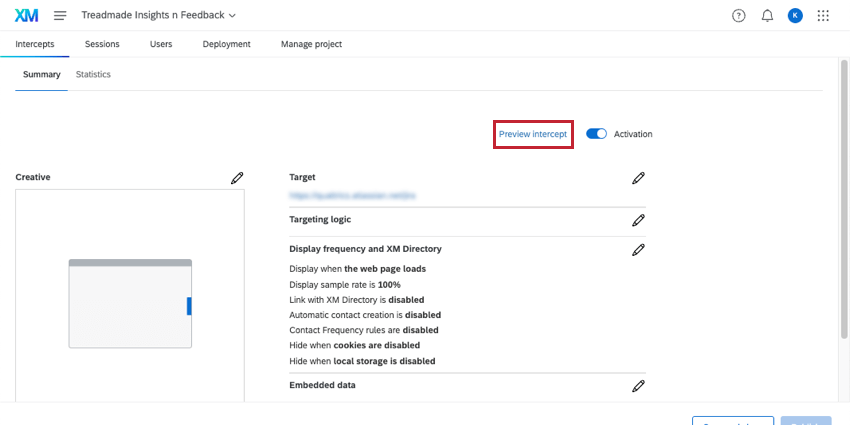 dans lintercept guidé dédition de la dernière page, bouton de prévisualisation en haut à droite