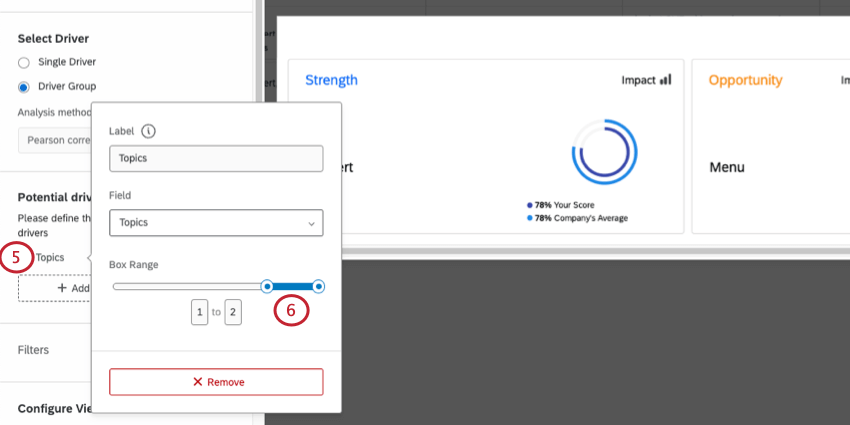 image of editing the top/bottom box of a topic field. the box is adjusted to be the top value.