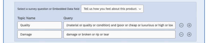 the example survey flow