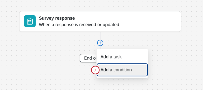 adding a condition to the workflow
