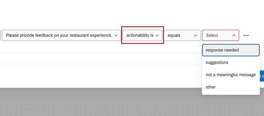 building a condition based on actionability