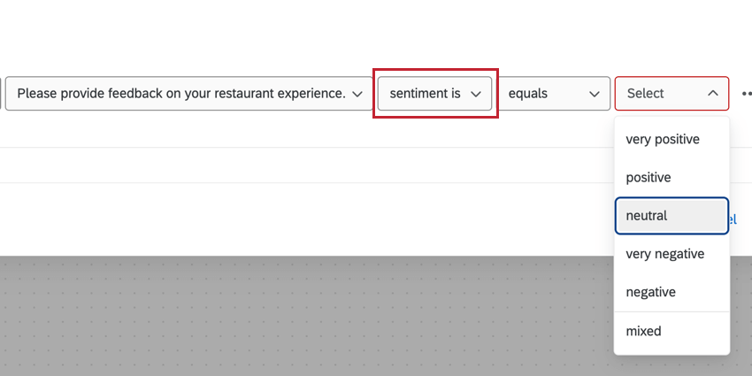 building a condition based on sentiment
