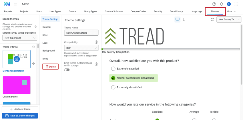 Zweite bis oberste Zeile des Bildes, Designvorlage ausgewählt, nach rechts