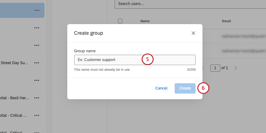 Create ticket group window