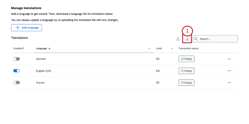 la piccola icona di download sembra una freccia verso il basso