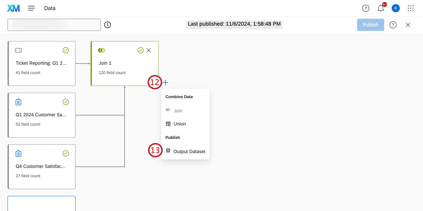 Creare un set di dati di output nel modellatore di dati