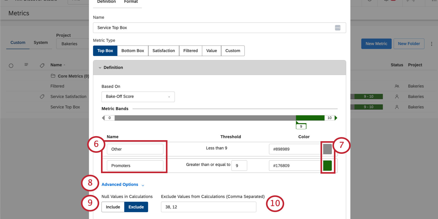 selecting colors for the segments