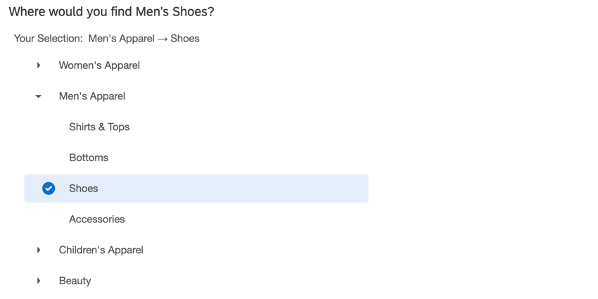 Seleccionar un nodo y mostrar el árbol completo