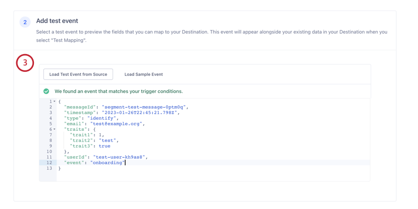 testing the event mappings
