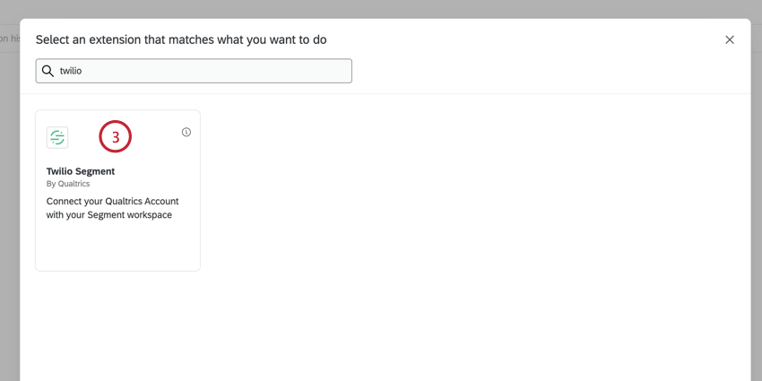 scelta dellevento di segmento twilio