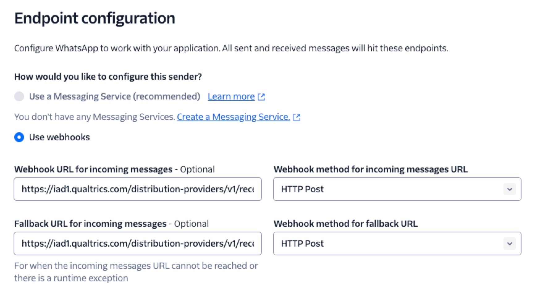 Ventana que dice Configurar numero de whatsapp y tiene los campos descritos