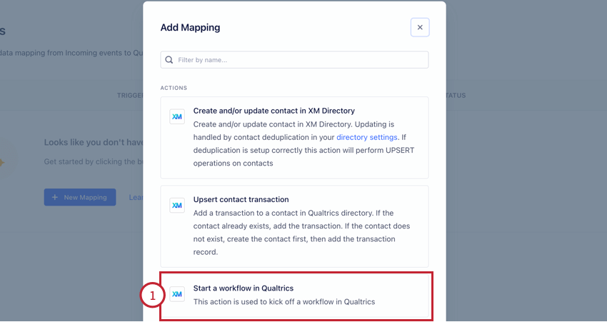Auswahl der Option Workflow starten“
