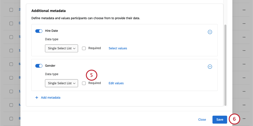 required checkbox is highlighted
