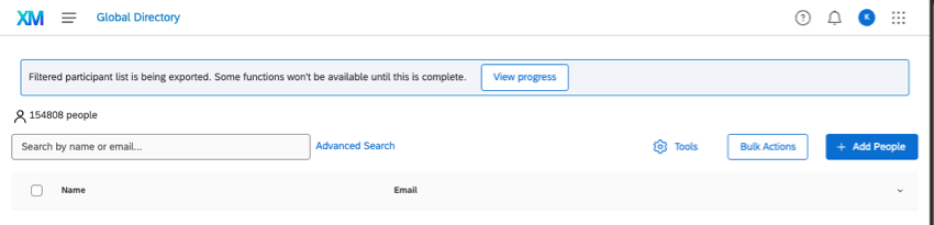 the message that a job is in progress at the top of the directory