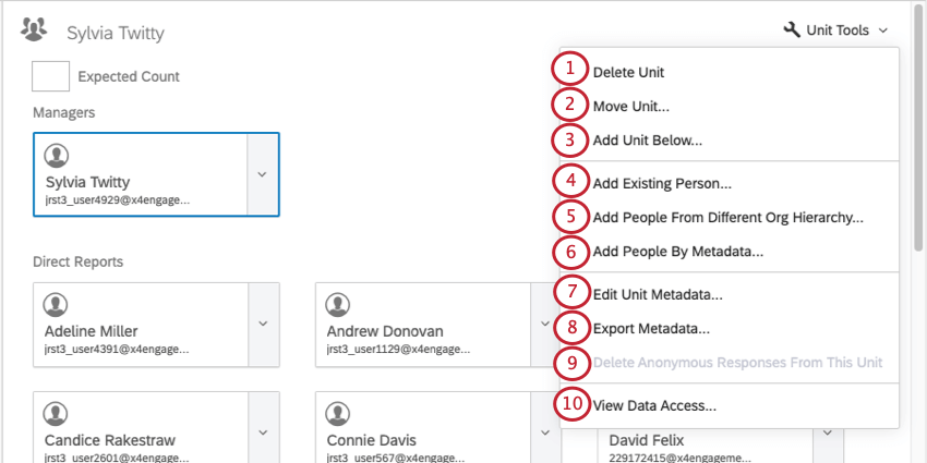 options doutils dunité disponibles