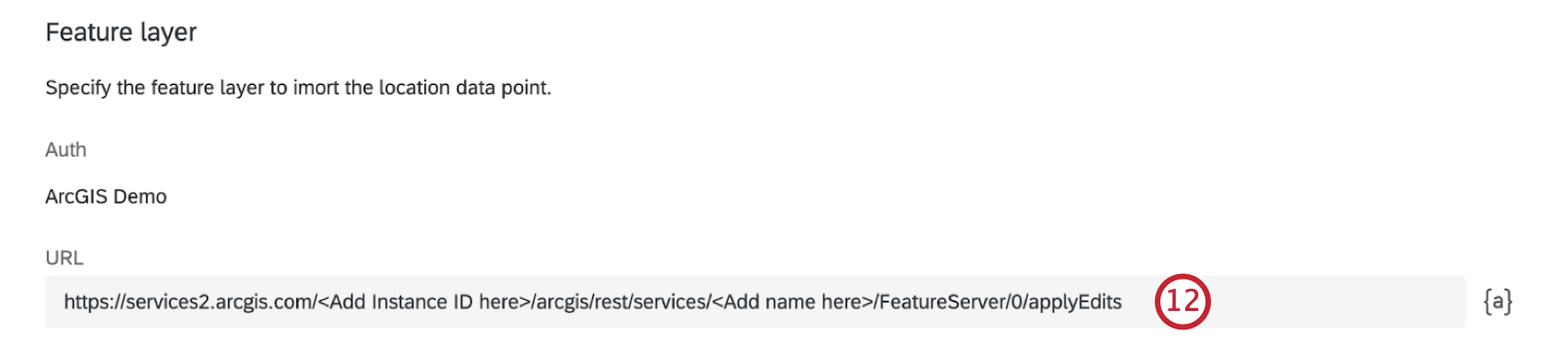 URL for the feature layer