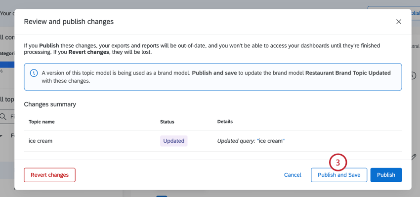 lévaluation des modifications, puis lenregistrement