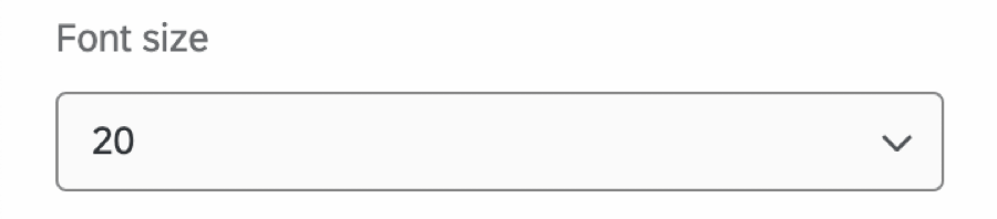 Schriftartoptionen im Widget