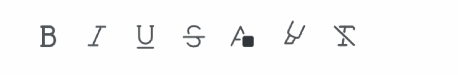 Opciones de fuente en el widget de texto enriquecido