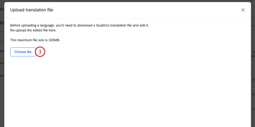 choosing a file to upload
