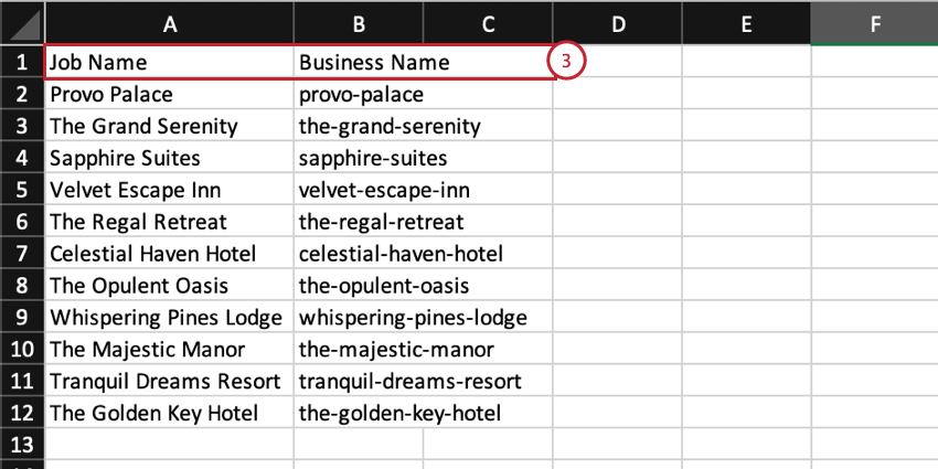 adding property information to the template file