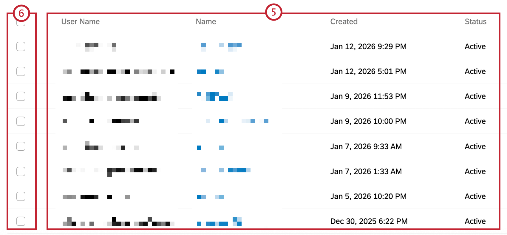 the mappings table for adding tags to a survey