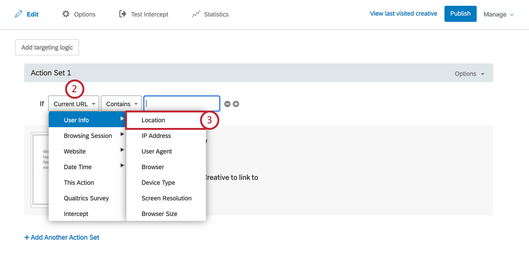 Die erste Dropdown-Liste wird expandiert. Benutzerinformationen werden im Menü hervorgehoben, wobei die Option IP angegeben ist.