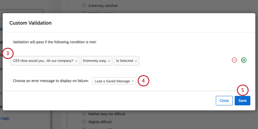 adicionar lógica validação e selecionar uma mensagem