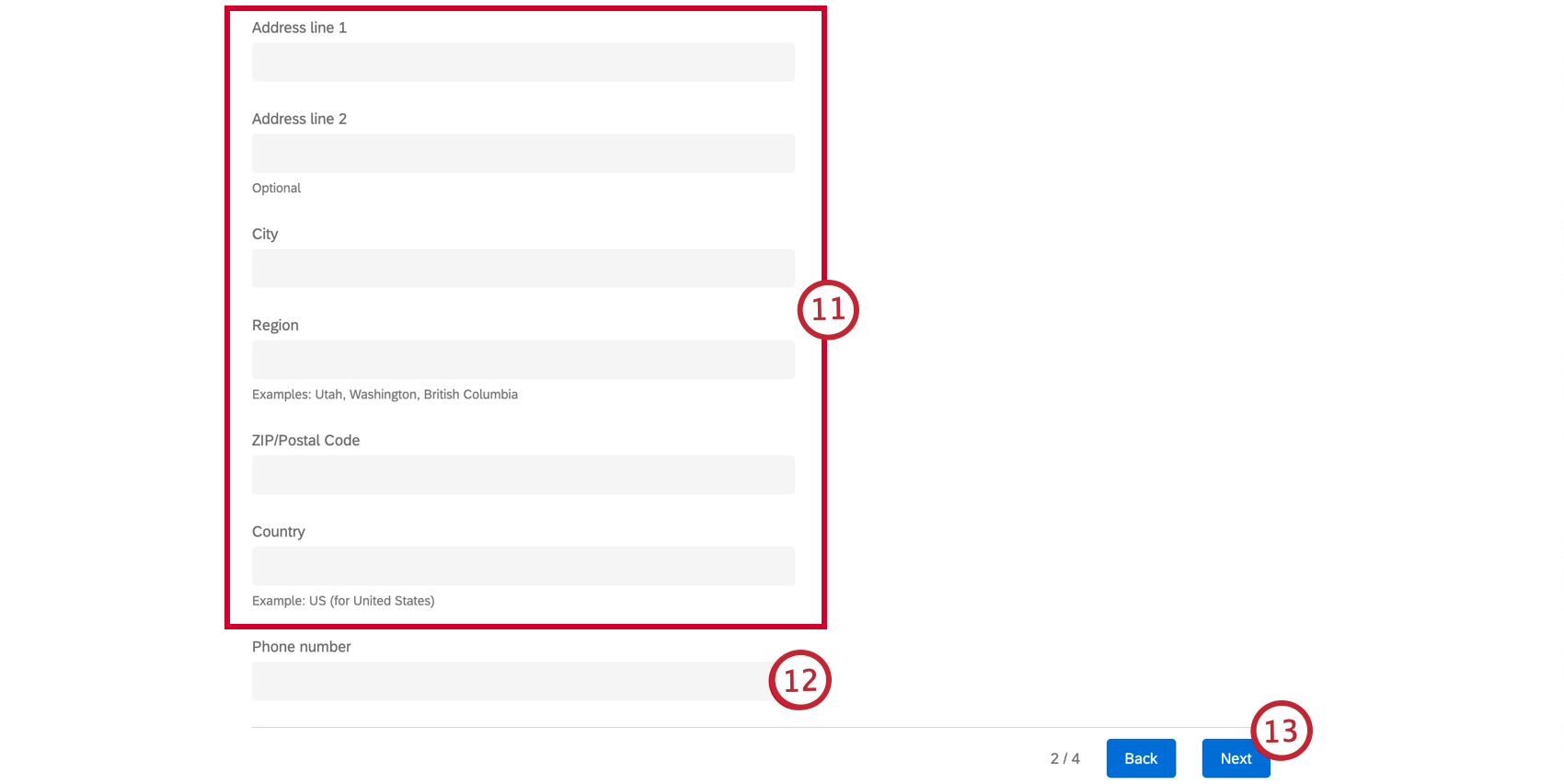 Saisie dune adresse physique valide
