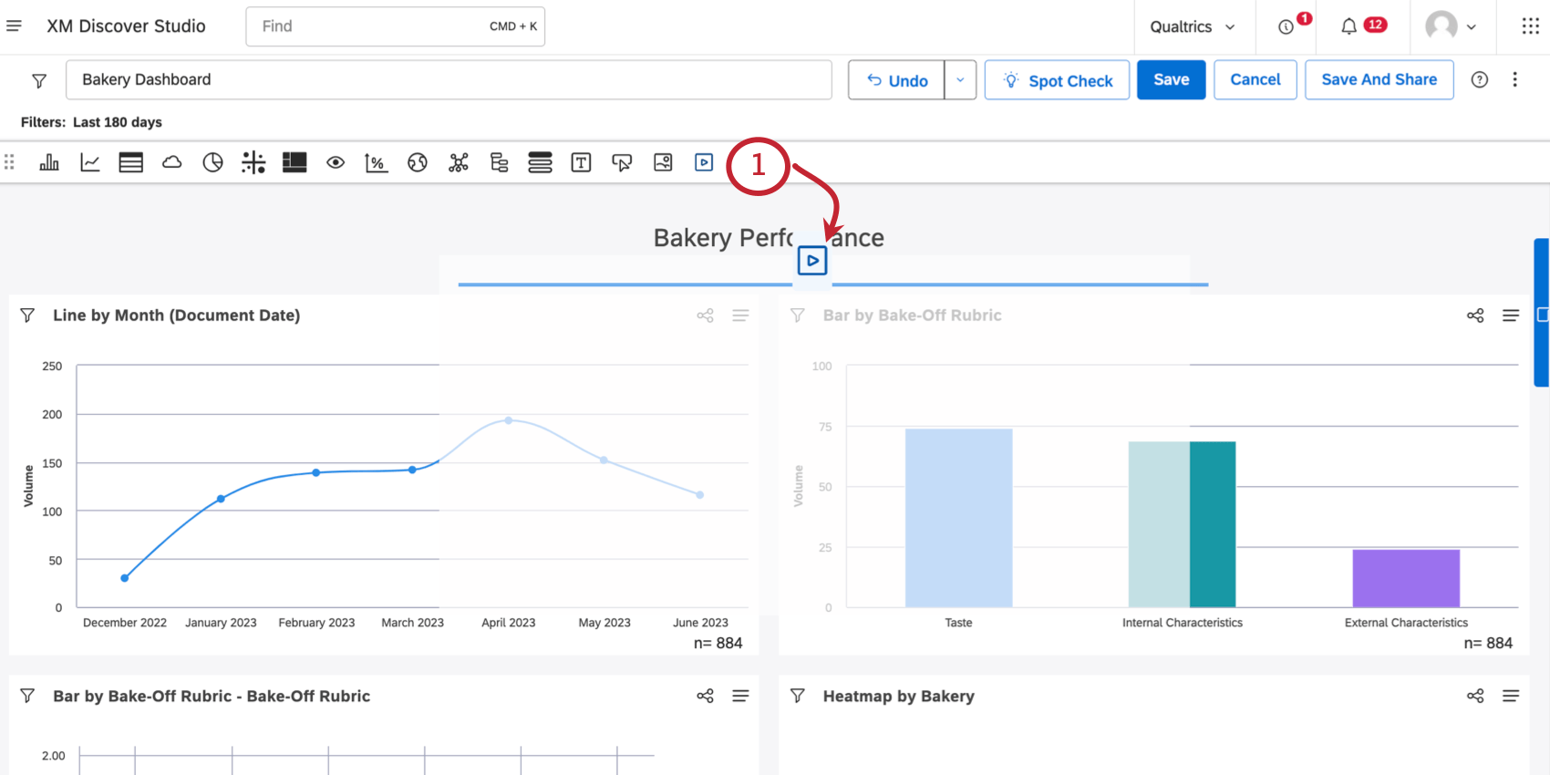 Arrastar o ícone de vídeo da barra superior do dashboard