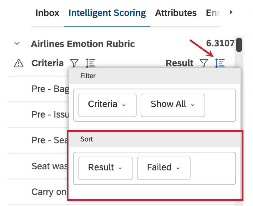 sort icon looks like text
